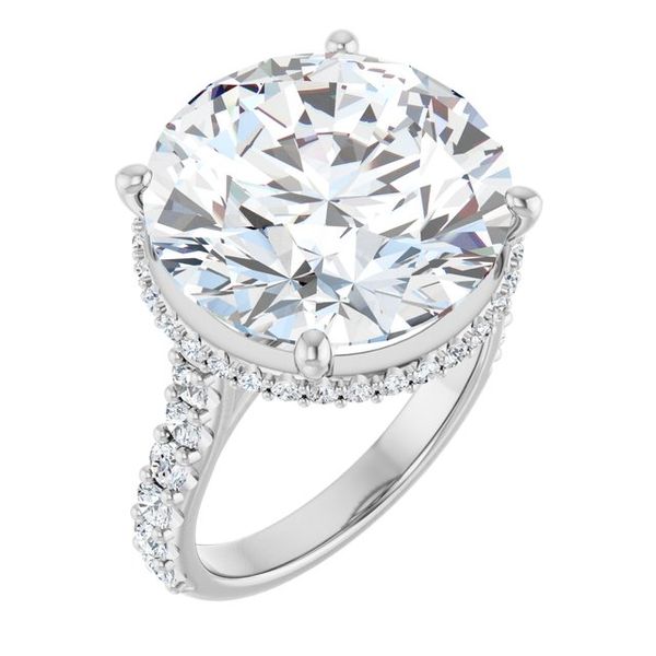 Hidden Halo-Style Engagement Ring