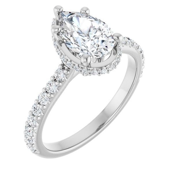 Hidden Halo-Style Engagement Ring