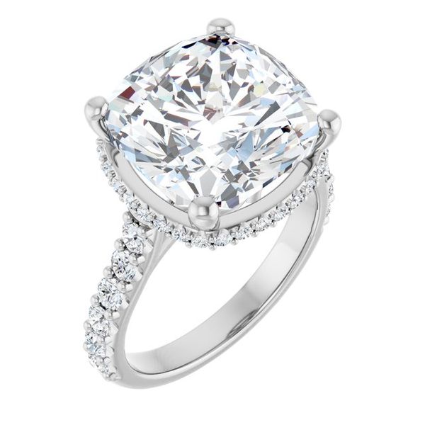 Hidden Halo-Style Engagement Ring