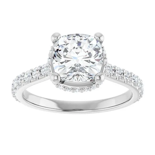 Hidden Halo-Style Engagement Ring Image 3 Don's Jewelry & Design Washington, IA