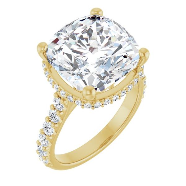 Hidden Halo-Style Engagement Ring