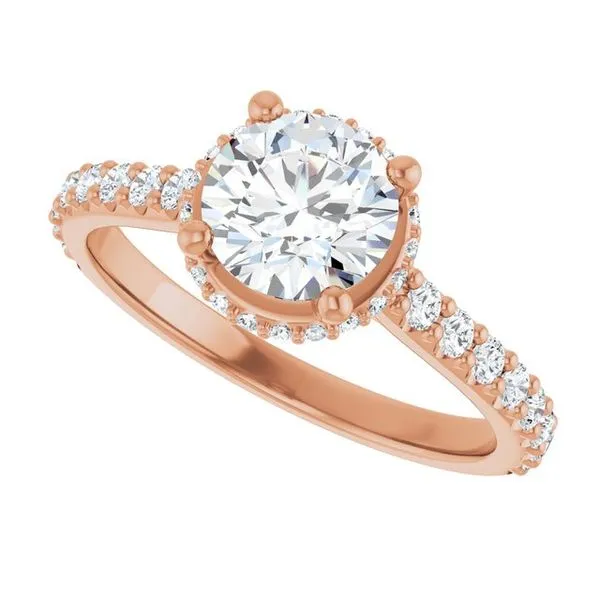 Hidden Halo-Style Engagement Ring Image 5 Hudson Valley Goldsmith New Paltz, NY