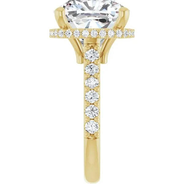 Hidden Halo-Style Engagement Ring Image 4 Hudson Valley Goldsmith New Paltz, NY