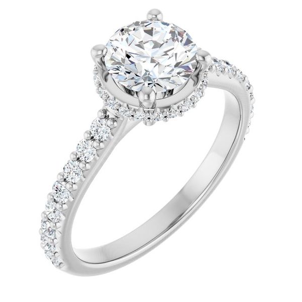 Hidden Halo-Style Engagement Ring