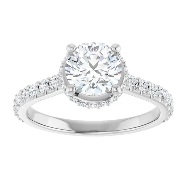 Hidden Halo-Style Engagement Ring Image 3 Austin's Fine Diamonds & Jewelry Lyndhurst, NJ