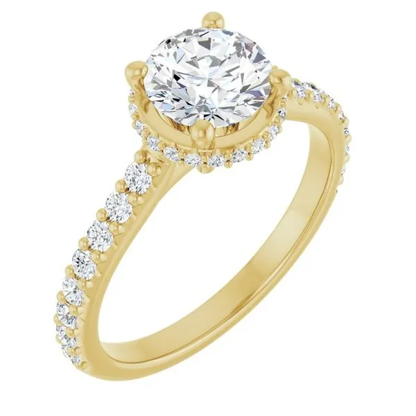 Hidden Halo-Style Engagement Ring Hudson Valley Goldsmith New Paltz, NY