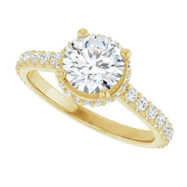 Hidden Halo-Style Engagement Ring Image 5 Hudson Valley Goldsmith New Paltz, NY