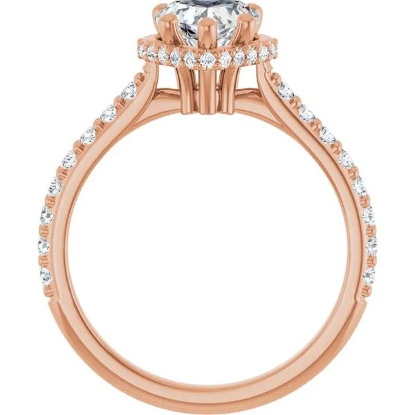 Hidden Halo-Style Engagement Ring Image 2 Vulcan's Forge LLC KANSAS CITY, MO