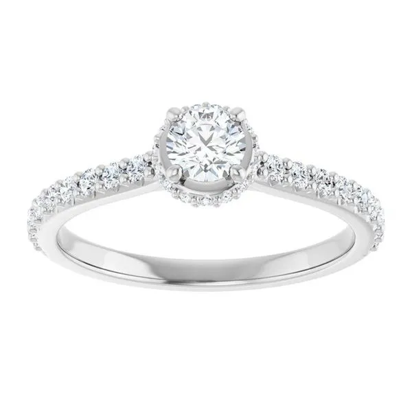 Hidden Halo-Style Engagement Ring Image 3 J. Thomas Jewelers Rochester Hills, MI
