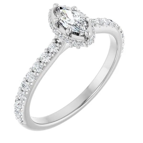 Hidden Halo-Style Engagement Ring Don's Jewelry & Design Washington, IA