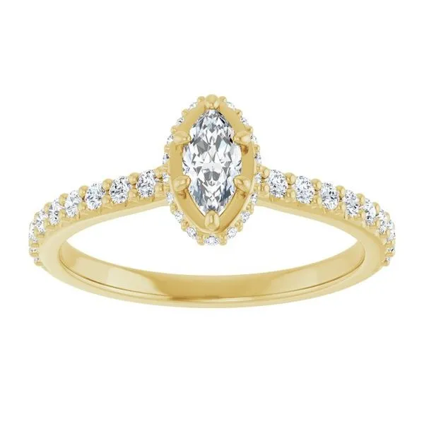 Hidden Halo-Style Engagement Ring Image 3 House of Silva Wooster, OH