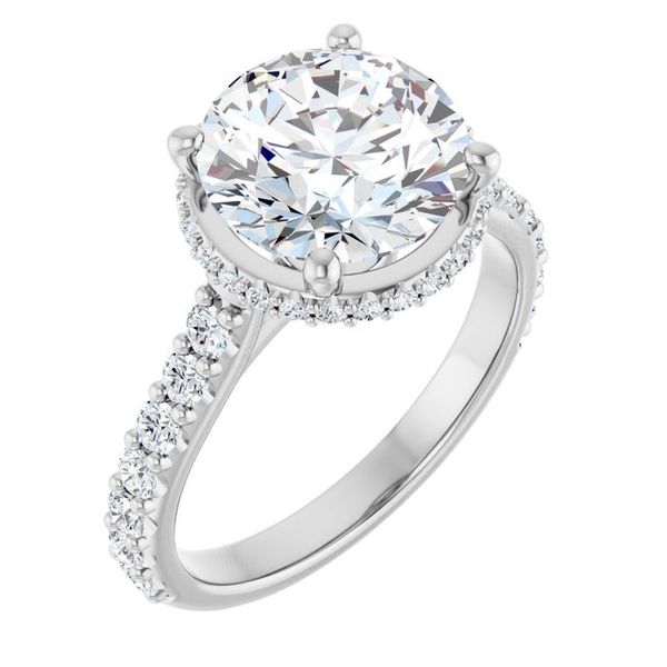 Hidden Halo-Style Engagement Ring
