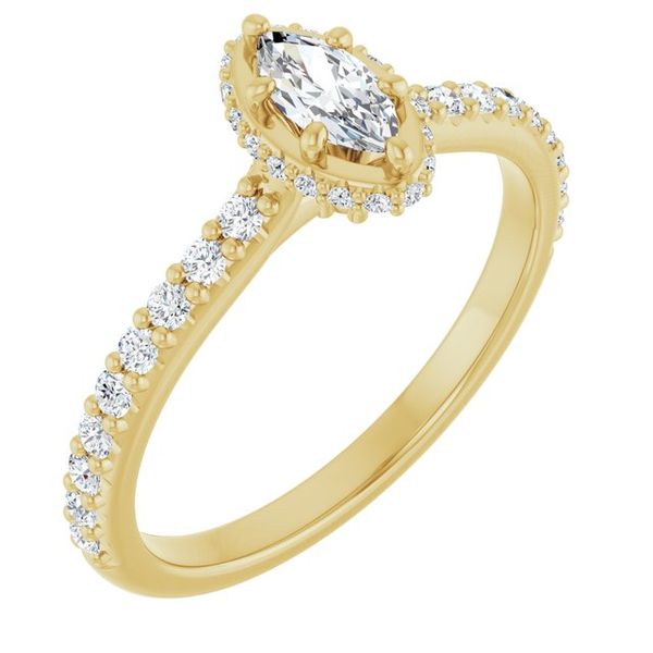 Hidden Halo-Style Engagement Ring