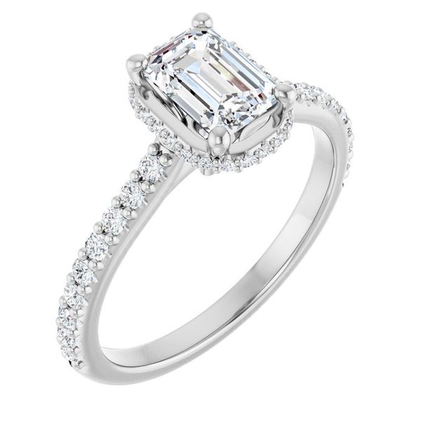Hidden Halo-Style Engagement Ring