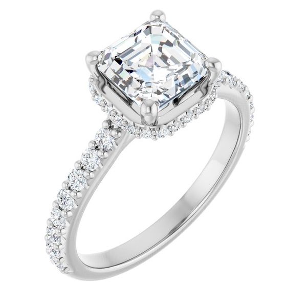 Hidden Halo-Style Engagement Ring