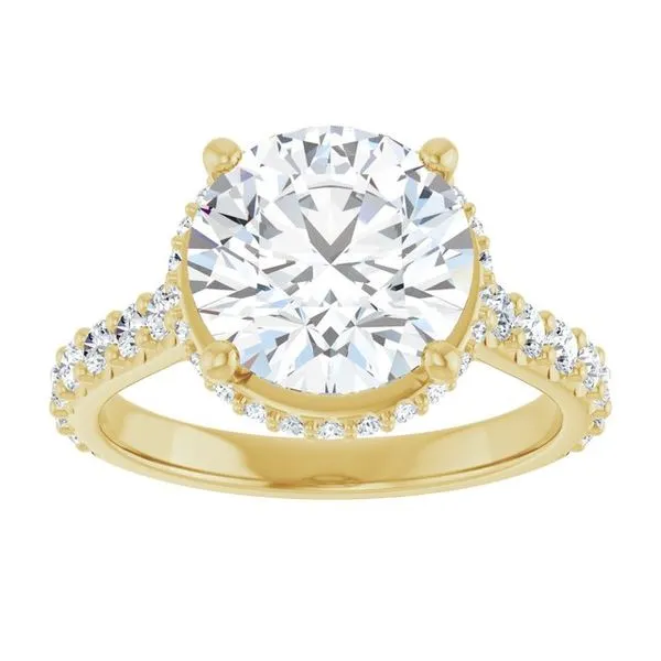 Hidden Halo-Style Engagement Ring Image 3 Hudson Valley Goldsmith New Paltz, NY