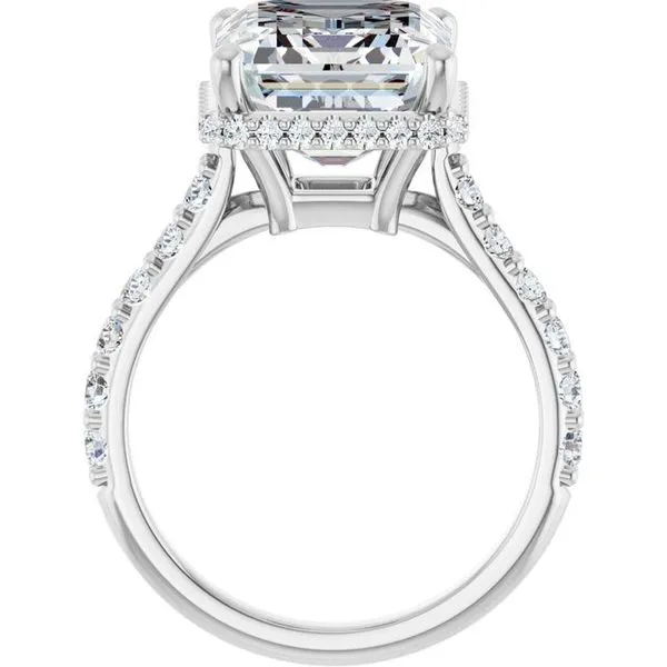Hidden Halo-Style Engagement Ring Image 2 J. West Jewelers Round Rock, TX