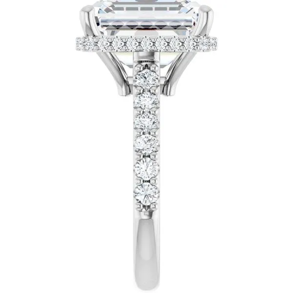 Hidden Halo-Style Engagement Ring Image 4 Hudson Valley Goldsmith New Paltz, NY