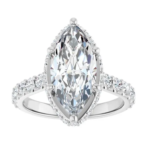 Hidden Halo-Style Engagement Ring Image 3 The Jewelry Source El Segundo, CA