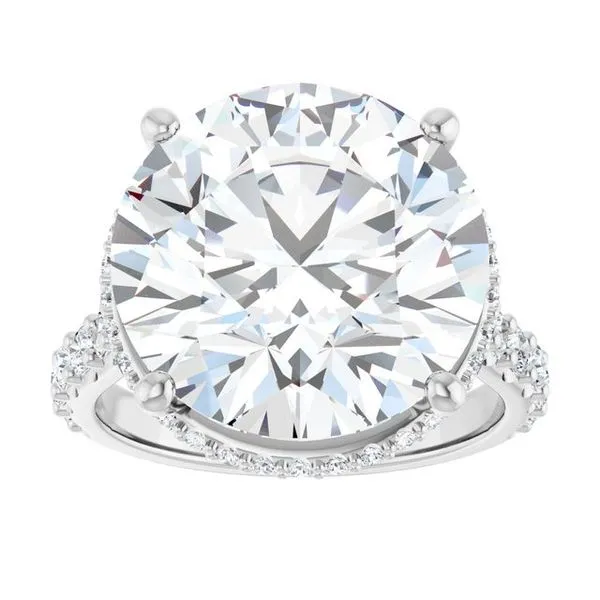 Hidden Halo-Style Engagement Ring Image 3 The Jewelry Source El Segundo, CA