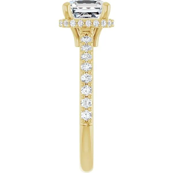 Hidden Halo-Style Engagement Ring Image 4 J. West Jewelers Round Rock, TX