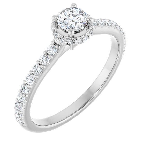 Hidden Halo-Style Engagement Ring