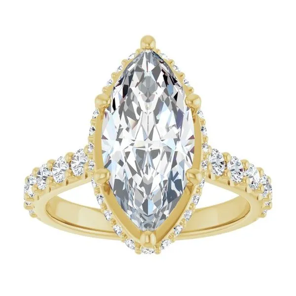 Hidden Halo-Style Engagement Ring Image 3 Hudson Valley Goldsmith New Paltz, NY