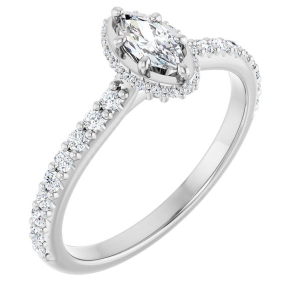 Hidden Halo-Style Engagement Ring