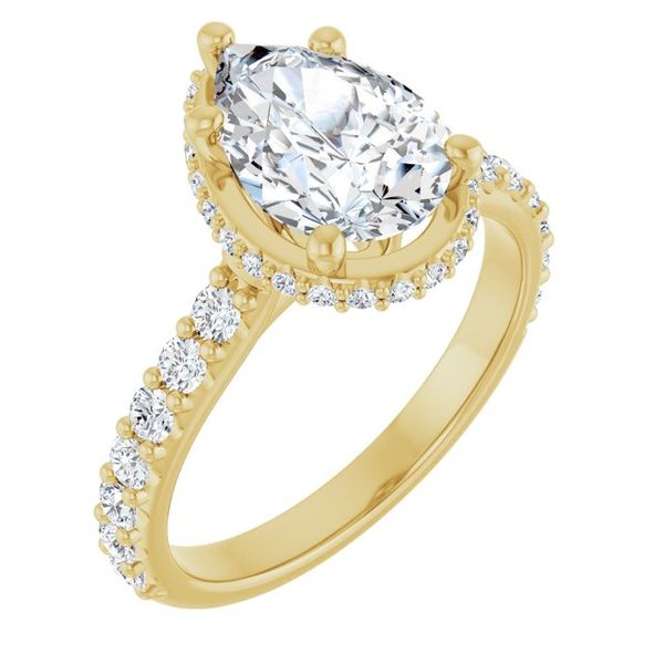 Hidden Halo-Style Engagement Ring