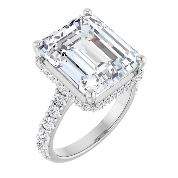Hidden Halo-Style Engagement Ring