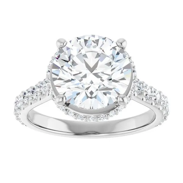 Hidden Halo-Style Engagement Ring Image 3 Michael Szwed Jewelers Longmeadow, MA