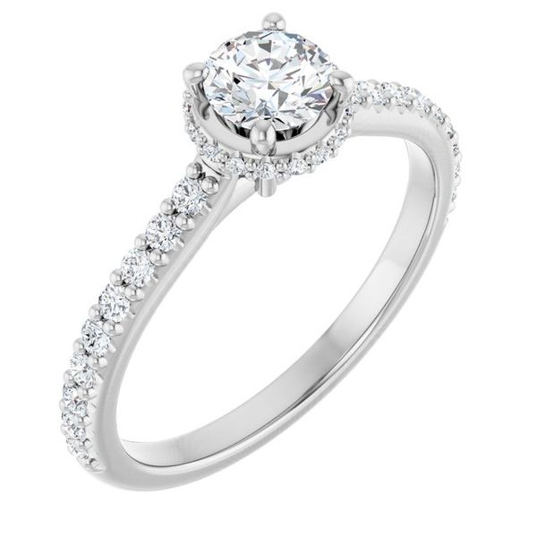 Hidden Halo-Style Engagement Ring