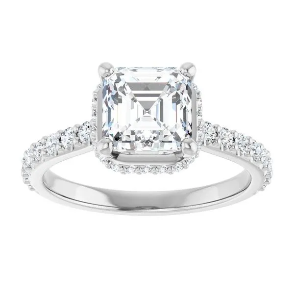 Hidden Halo-Style Engagement Ring Image 3 The Jewelry Source El Segundo, CA