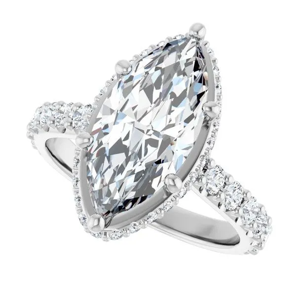 Hidden Halo-Style Engagement Ring Image 5 Don's Jewelry & Design Washington, IA