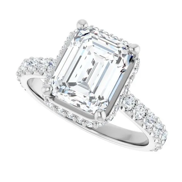 Hidden Halo-Style Engagement Ring Image 5 Don's Jewelry & Design Washington, IA