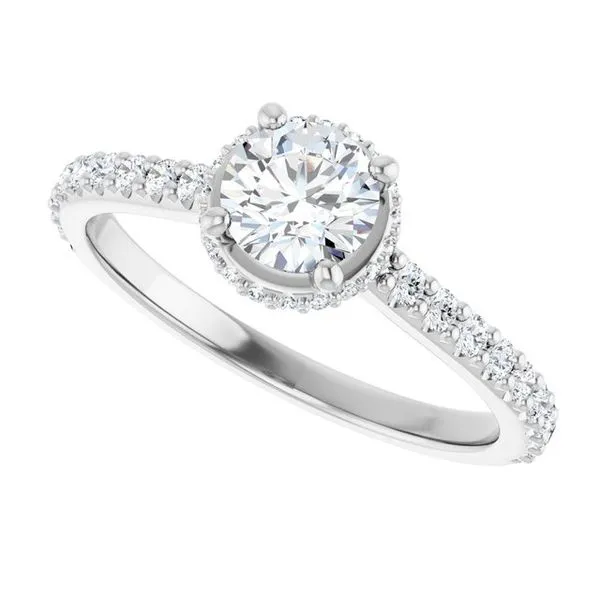 Hidden Halo-Style Engagement Ring Image 5 J. West Jewelers Round Rock, TX