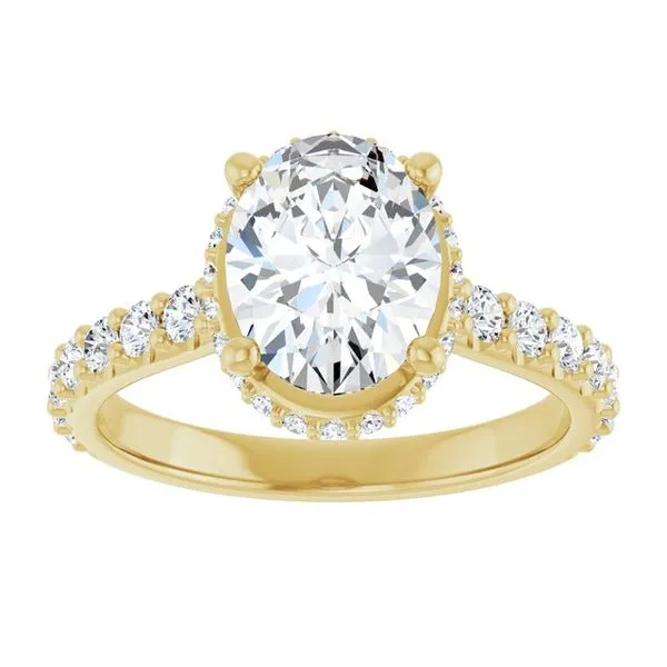 Hidden Halo-Style Engagement Ring Image 3 Don's Jewelry & Design Washington, IA