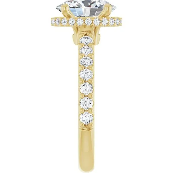 Hidden Halo-Style Engagement Ring Image 4 Hudson Valley Goldsmith New Paltz, NY