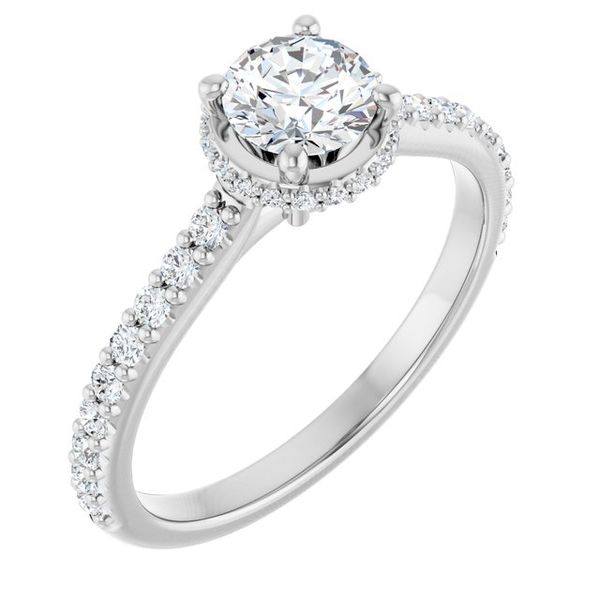Hidden Halo-Style Engagement Ring