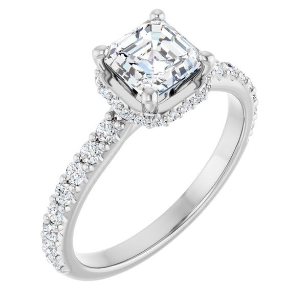 Hidden Halo-Style Engagement Ring