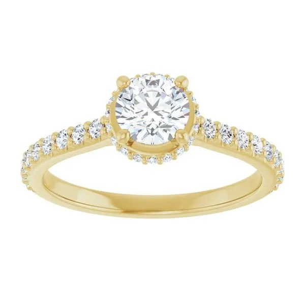Hidden Halo-Style Engagement Ring Image 3 Hudson Valley Goldsmith New Paltz, NY