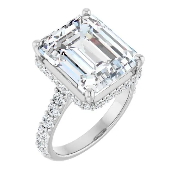 Hidden Halo-Style Engagement Ring