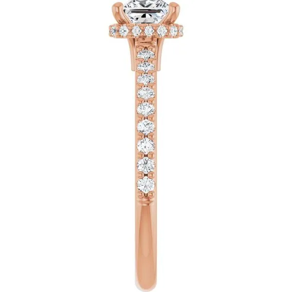 Hidden Halo-Style Engagement Ring Image 4 Hudson Valley Goldsmith New Paltz, NY