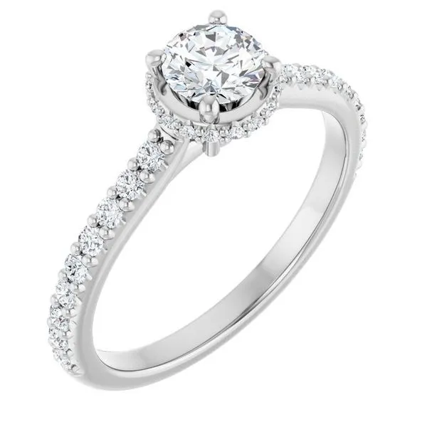Hidden Halo-Style Engagement Ring