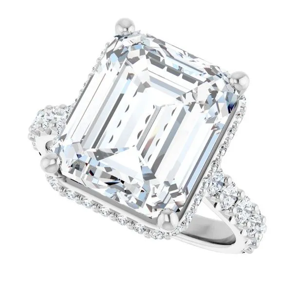 Hidden Halo-Style Engagement Ring Image 5 Hudson Valley Goldsmith New Paltz, NY