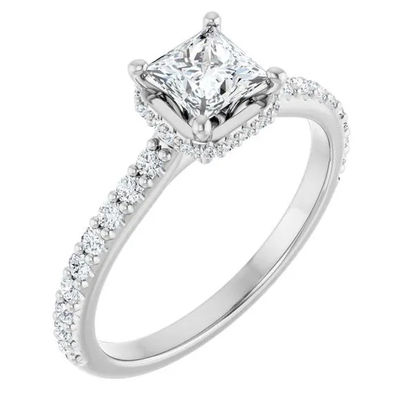 Hidden Halo-Style Engagement Ring Don's Jewelry & Design Washington, IA