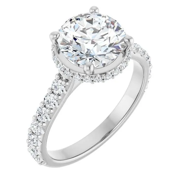 Hidden Halo-Style Engagement Ring Stuart Benjamin & Co. Jewelry Designs San Diego, CA