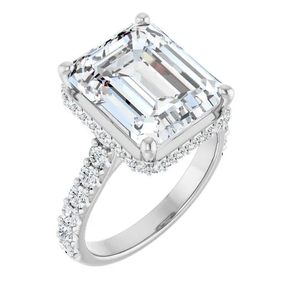 Hidden Halo-Style Engagement Ring J. West Jewelers Round Rock, TX