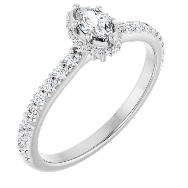 Hidden Halo-Style Engagement Ring