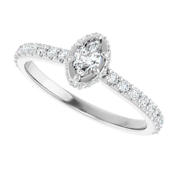 Hidden Halo-Style Engagement Ring Image 5 Don's Jewelry & Design Washington, IA